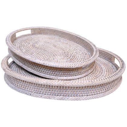 Lows Rattan Oval Tray