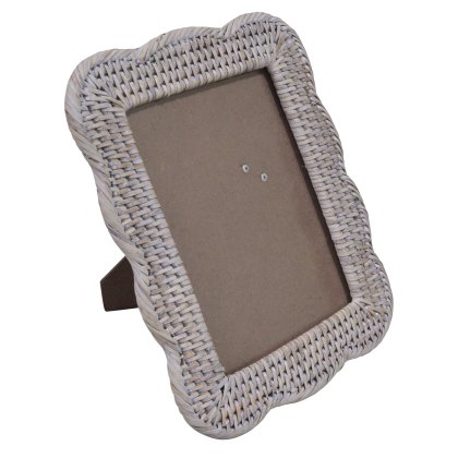 Lows Rattan Scalloped Photo Frame