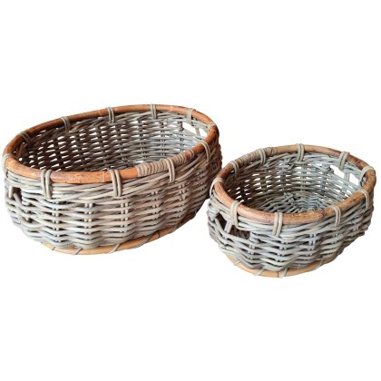 Lows Glenweave Oval Basket with Handles