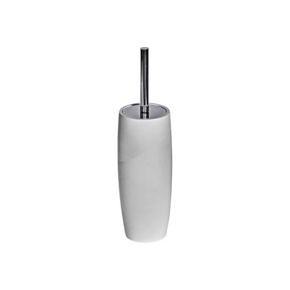 Showerdrape Ripple White Toilet Brush & Holder