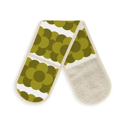 Orla Kiely Retro Stripe Double Oven Glove Green