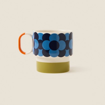 Orla Kiely Retro Stripe Mug Green