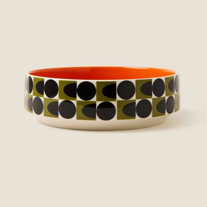 Orla Kiely Spot Square Oval Fruit Bowl Orange