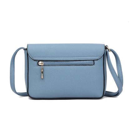 Long & Son Flap Over Shoulder Bag Denim
