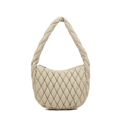 Long & Son Quilted Shoulder Bag Beige