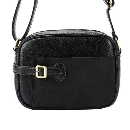 Long & Son Zip Top Crossbody Bag Black