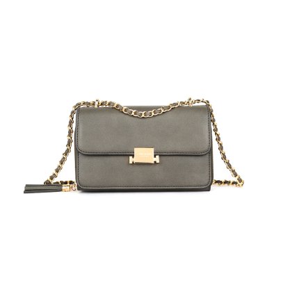 Long & Son Shoulder Bag with Chain Strap Grey