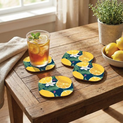 Tradestock Recipe Thief Lemon Coaster Set Of 4