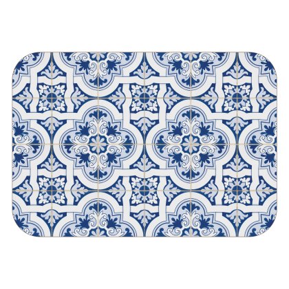 Tradestock Porto Blue Velvet Backed Placemats Set Of 2