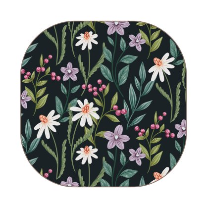 Tradestock Wildflower Velvet Backed Coasters Set Of 4