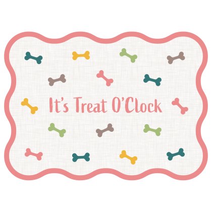 Tradestock PVC Pet Feeding Mat Treat O'Clock