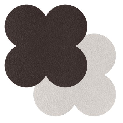 Tradestock Chocolate White Scalloped Flexi Coasters Set Of 4