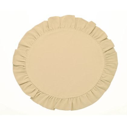 Waltons Circular Ruffle Edge Placemat Natural