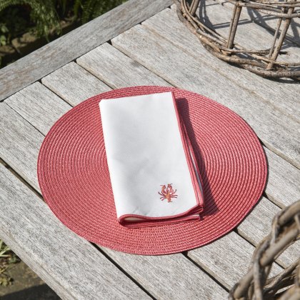 Waltons Embroided Napkin Lobster Set of 2