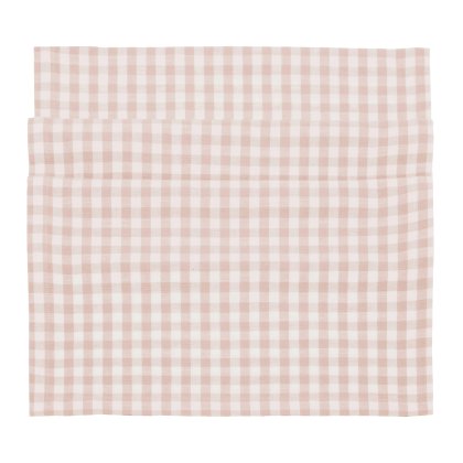 Waltons Gingham Runner Plaster Pink