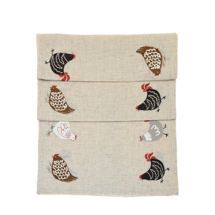 Waltons Embroidered Hen Runner