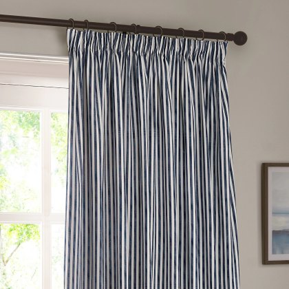 Yard Hebden Pencil Pleat Curtains Navy
