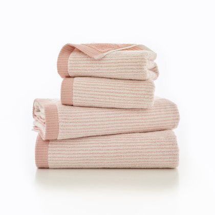 The Lyndon Company Willow Weave Stripe Towels Pink