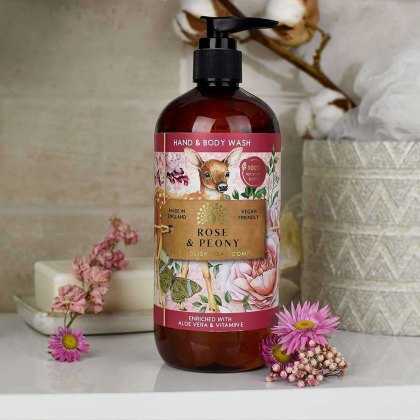 The English Soap Company Rose and Peony Foaming Hand and Body Wash