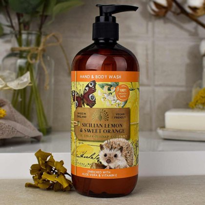 The English Soap Company Sicilian Lemon Sweet Orange Foaming Hand and Body Wash