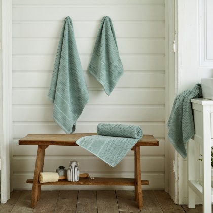 Deyongs Mosley Textured Towels Duck Egg