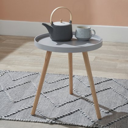 Pacific Halston Light Grey Round Table