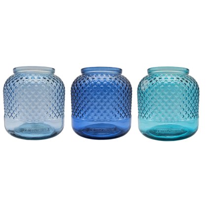 Kaemingk Assorted Recycled Glass Hurricane Jars