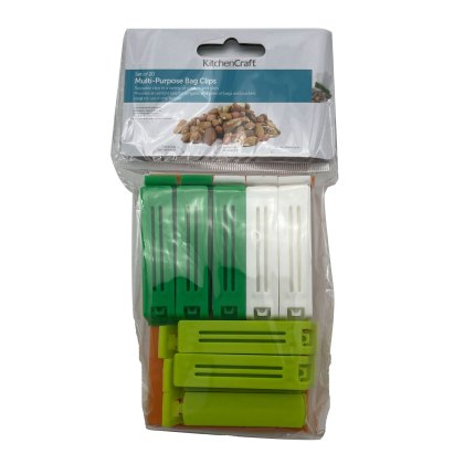 KitchenCraft Pack of Twenty Assorted Sized Bag Clips
