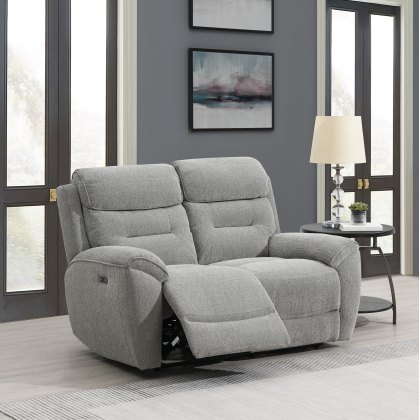 Keswick 2 Seater Power Recliner Sofa in Light Grey Keswick 2 Seater Power Recliner Sofa in Light Grey