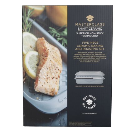 Masterclass 5 piece Ceramic Nesting Bakeware Set