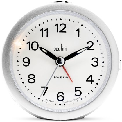 Acctim Elana Analogue Alarm Clock Silver
