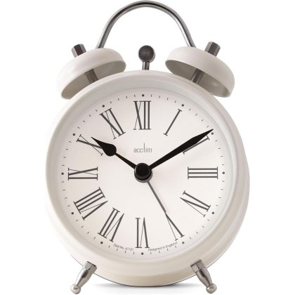 Acctim Shefford Analogue Alarm Clock Buttermilk