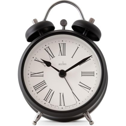 Acctim Shefford Analogue Alarm Clock Black