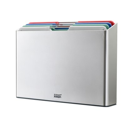 Joseph Joseph Folio Icon 4 Piece Large Board Set Silver/Coast Joseph Joseph Folio Icon 4 Piece Large Board Set Silver/Coast