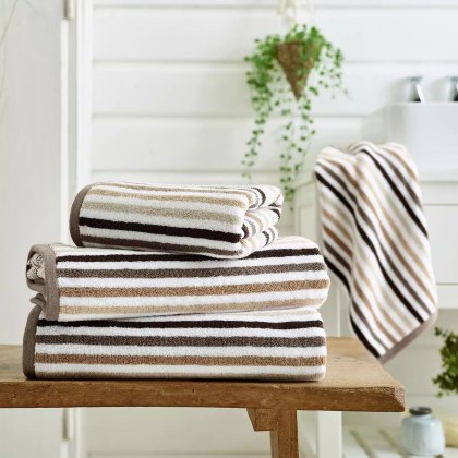 Deyongs Bliss Linear Stripe Towels Natural