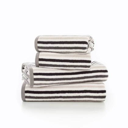 Deyongs Bliss Linear Stripe Towels Chrome