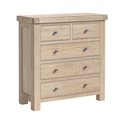 Casterton White Wash 2 Over 3 Chest of Drawers Casterton White Wash 2 Over 3 Chest of Drawers
