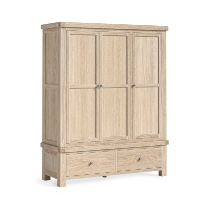Casterton White Wash Triple Wardrobe Casterton White Wash Triple Wardrobe