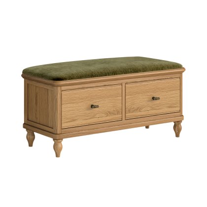 Gresham Storage Bench Green Gresham Storage Bench Green