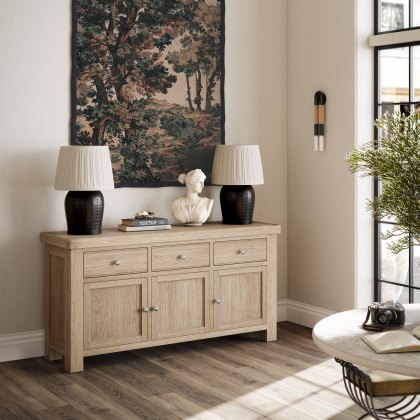 Casterton White Wash Large Sideboard