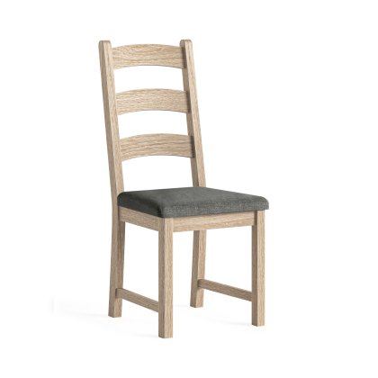 Casterton White Wash Dining Chair Pair in Charcoal Casterton White Wash Dining Chair Pair in Charcoal