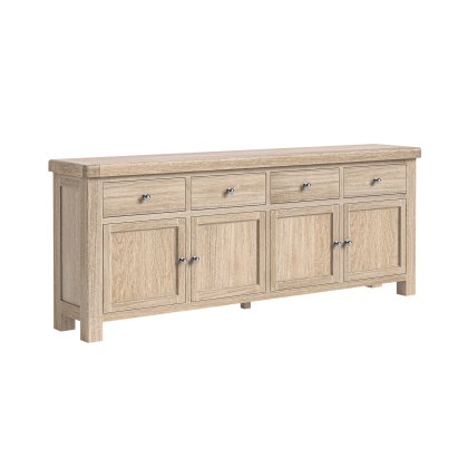 Casterton White Wash 4 Door 4 Drawer Sideboard Casterton White Wash 4 Door 4 Drawer Sideboard