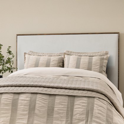 Bedeck of Belfast Woven Waffle Stripe Duvet Set Linen Bedeck of Belfast Woven Waffle Stripe Duvet Set Linen
