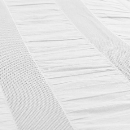 Bedeck of Belfast Woven Waffle Stripe Duvet Set White Bedeck of Belfast Woven Waffle Stripe Duvet Set White