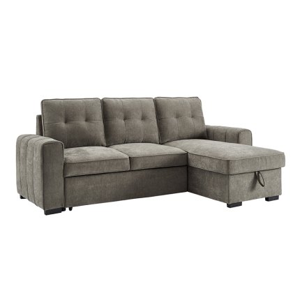 Toby Corner Sofa Bed with Storage in Grey Toby Corner Sofa Bed with Storage in Grey