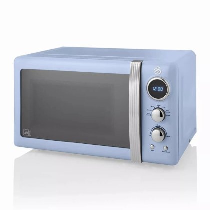 Retro Digital 20L Microwave 800W Blue