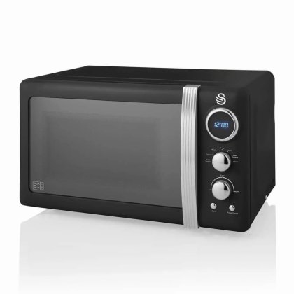 Retro Digital 20L Microwave 800W Black