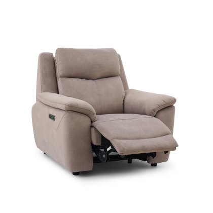 Newport Power Recliner Chair in Dexter Nutmeg