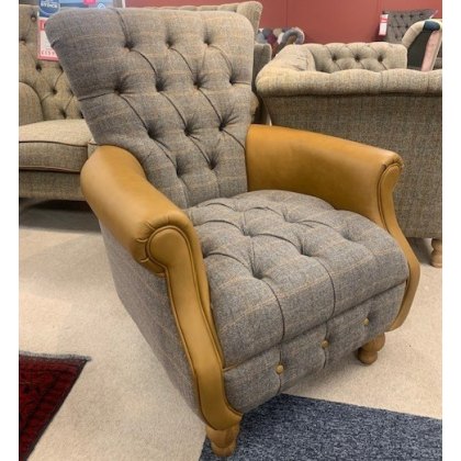 Vintage Sofa Company Westminster Armchair in Fellwood Lodge Harrison Tweed