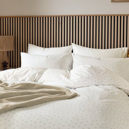 Helena Springfield Calico and Chalk Leaf Sprig Duvet Set Linen Helena Springfield Calico and Chalk Leaf Sprig Duvet Set Linen